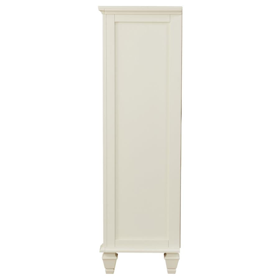 Sandy Beach 5-Drawer Bedroom Chest White - Coastal-Inspired Storage for a Fresh, Clean Look