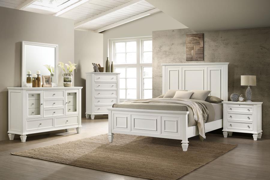 Sandy Beach 5-Drawer Bedroom Chest White - Coastal-Inspired Storage for a Fresh, Clean Look