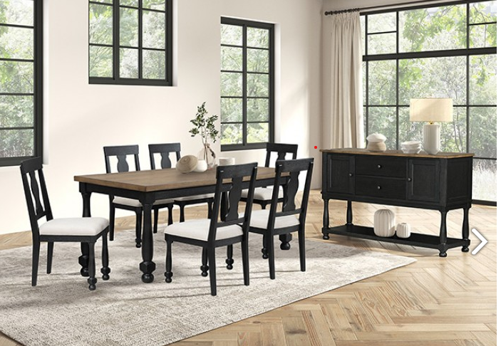 Neue Mills Modern Farmhouse Server - Stylish & Functional Storage for a Contemporary Farmhouse Dining Room