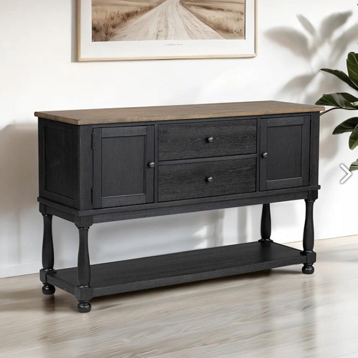 Neue Mills Modern Farmhouse Server - Stylish & Functional Storage for a Contemporary Farmhouse Dining Room