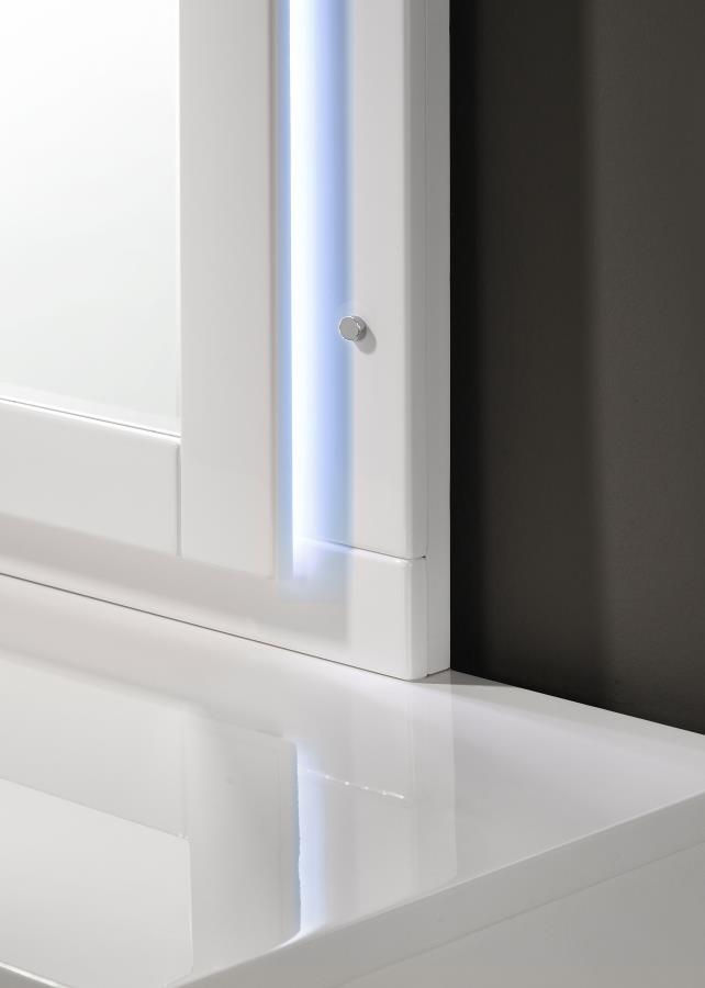 Felicity 4-Piece Bedroom Set White High Gloss - Sleek and Modern Bedroom Furniture Collection