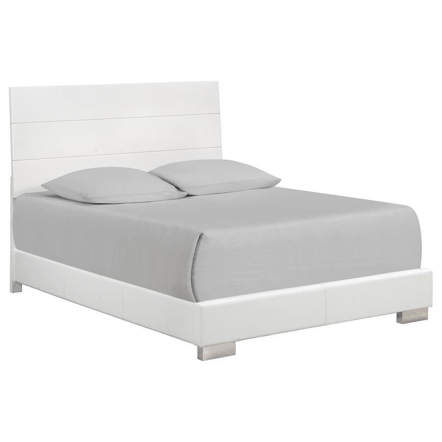 Felicity 5-Piece Bedroom Set White High Gloss - Elegant and Contemporary Bedroom Furniture Collection