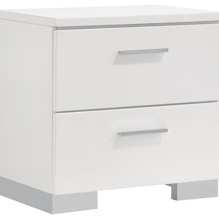 Felicity 6-Piece Bedroom Set White High Gloss - Stylish and Modern Complete Bedroom Furniture Collection