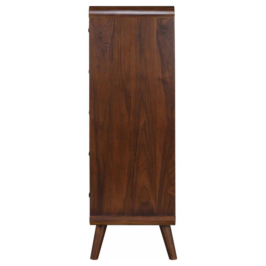 Robyn 5-Drawer Chest β Dark Walnut Finish for Timeless Style and Functional Bedroom Storage