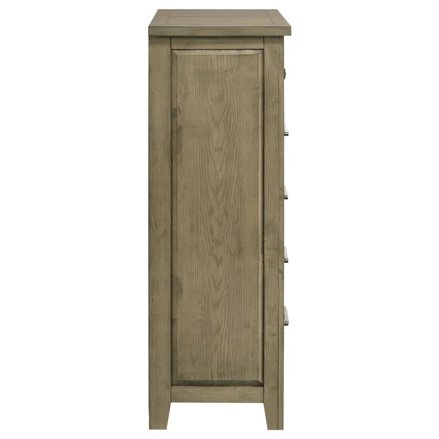 Hazlewood 5-Drawer Bedroom Chest in Vineyard Oak - Elegant & Functional Storage