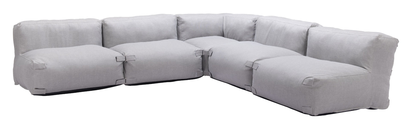 Luanda Middle Chair Gray - Contemporary & Comfortable Middle Chair with a Chic Gray Upholstery, Perfect for Modular Seating Arrangements