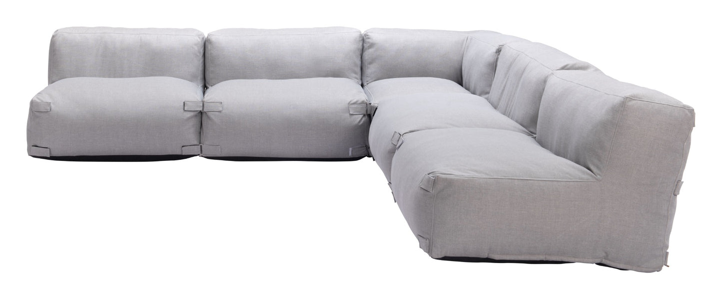 Luanda Middle Chair Gray - Contemporary & Comfortable Middle Chair with a Chic Gray Upholstery, Perfect for Modular Seating Arrangements