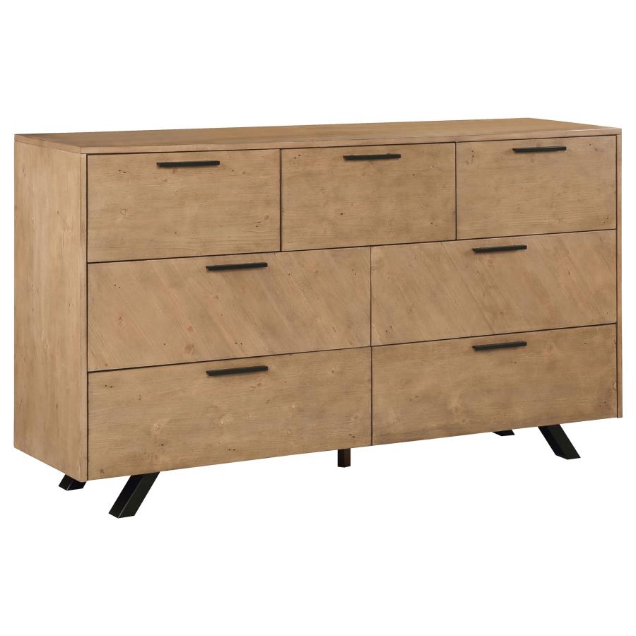 Taylor 4-Piece Bedroom Set β Light Honey Brown & Grey Finish for Warm Elegance and Modern Bedroom Style