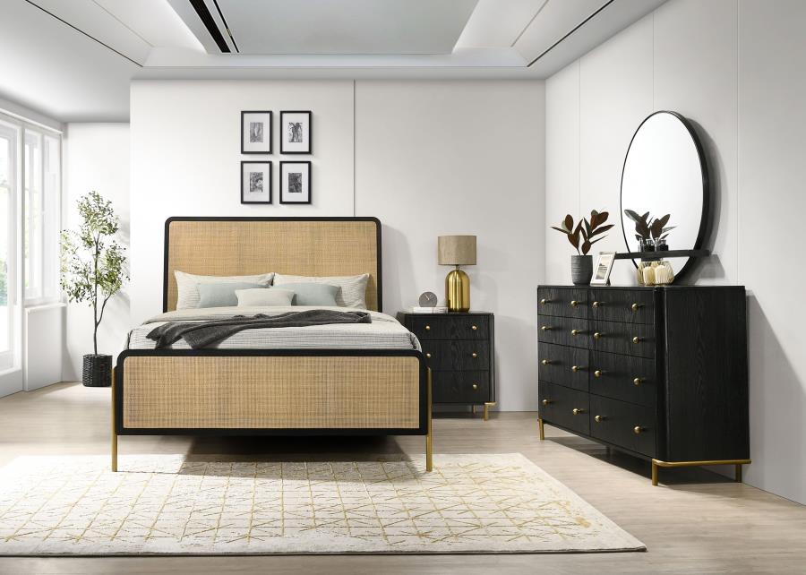 Arini 4-Piece Bedroom Set β Black & Natural Elegance for Your Space