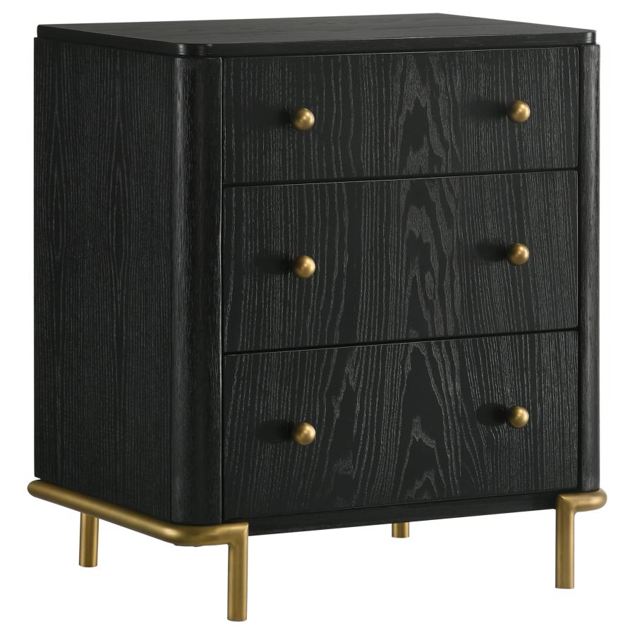 "Arini 5-Piece Bedroom Set β Black & Natural Modern Elegance