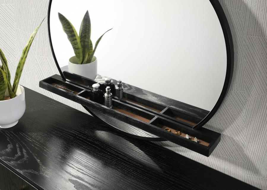 "Arini 5-Piece Bedroom Set β Black & Natural Modern Elegance