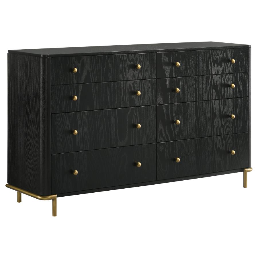 Arini 8-Drawer Dresser β Black Finish for Modern Elegance and Ample Bedroom Storage