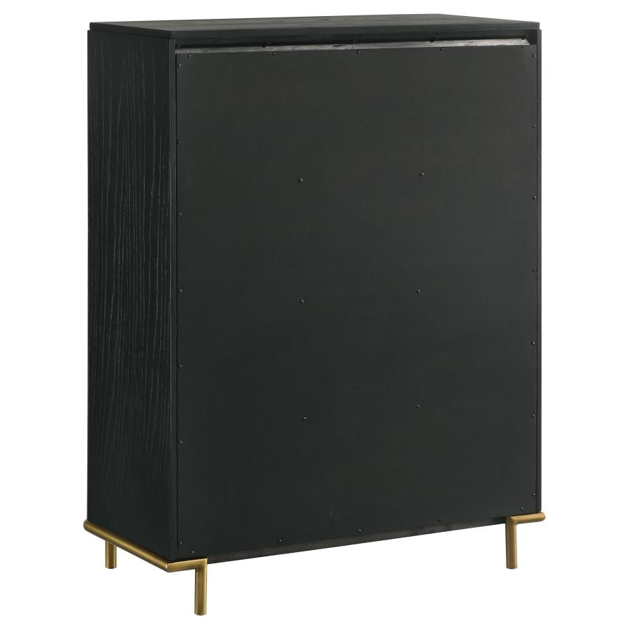 Arini 5-Drawer Chest β Sleek Black Storage with Style