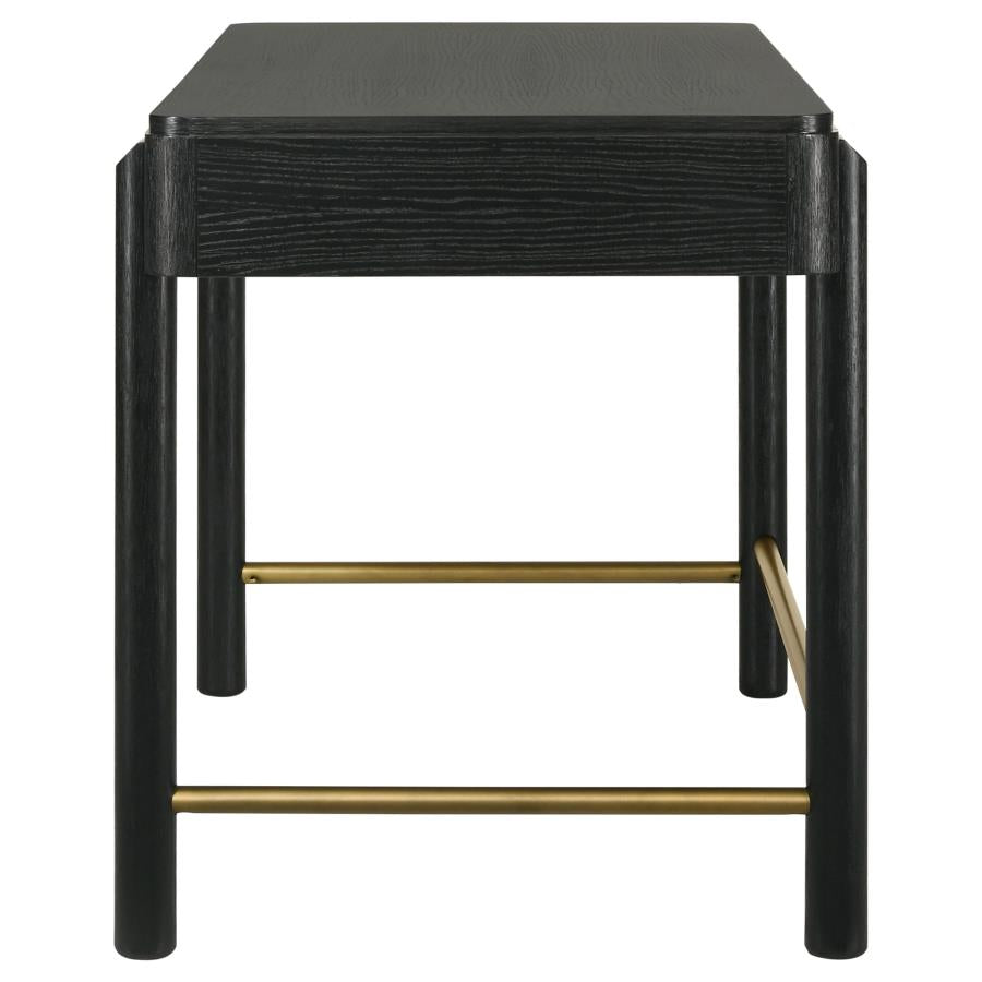 Arini 2-Drawer Vanity Desk β Sleek Black Makeup Table with Storage