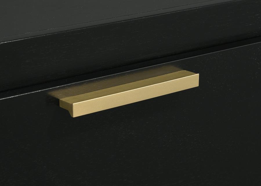 Caraway 4-Drawer Bedroom Chest β Black Finish for Sleek Style and Practical Bedroom Storage