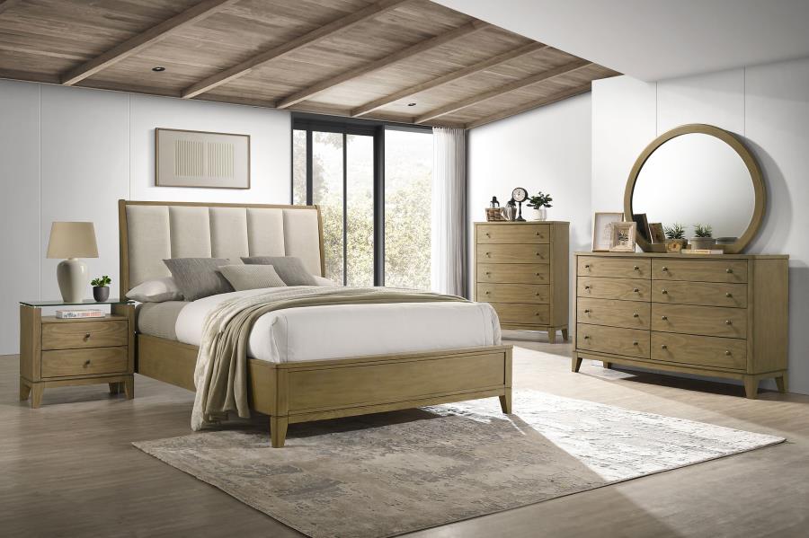 Granada 5-Piece Eastern King Bedroom Set Natural Pine - Rustic and Elegant Bedroom Furniture Collection