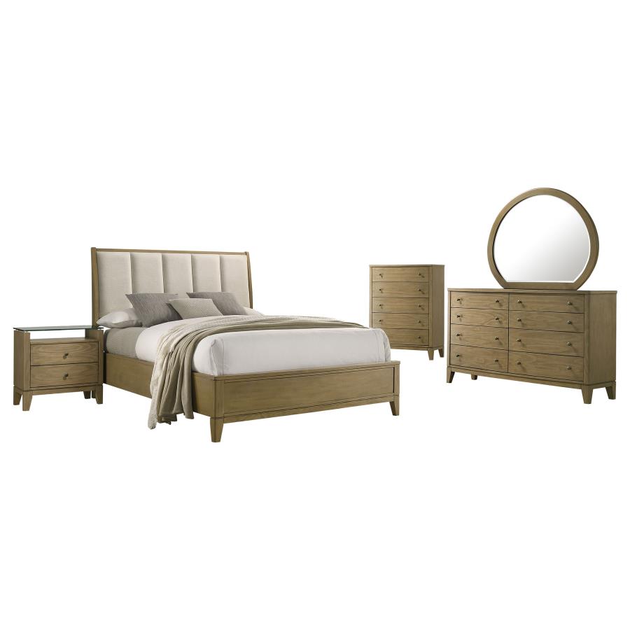 Granada 5-Piece Eastern King Bedroom Set Natural Pine - Rustic and Elegant Bedroom Furniture Collection