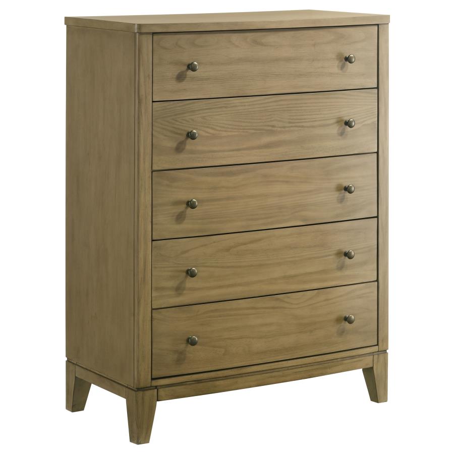 Granada 5-Piece Eastern King Bedroom Set Natural Pine - Rustic and Elegant Bedroom Furniture Collection