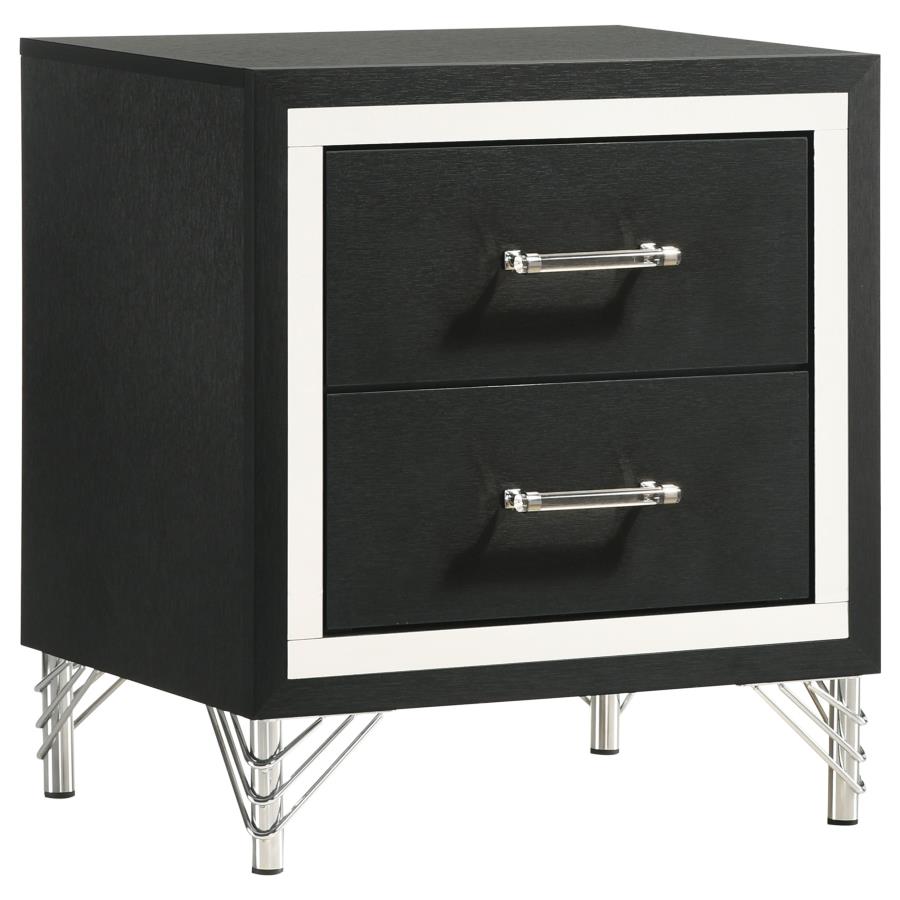 Lucia 5-Piece Bedroom Set Grey and Black - Contemporary and Sleek Bedroom Furniture Collection