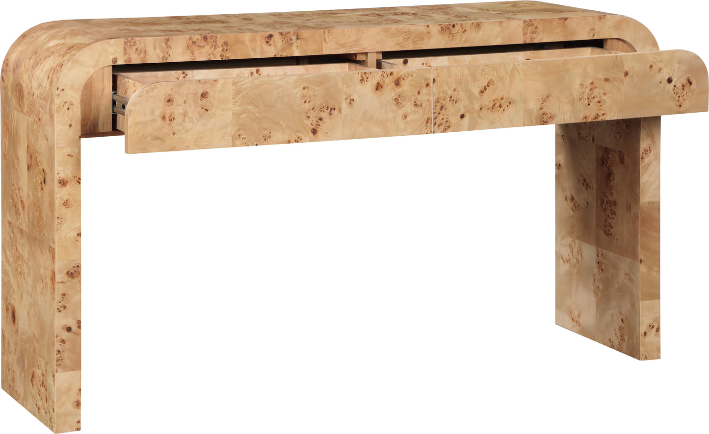 Cresthill Burl Wood Console Table β Elegant and Unique Burl Wood Design for Modern Entryways and Living Rooms