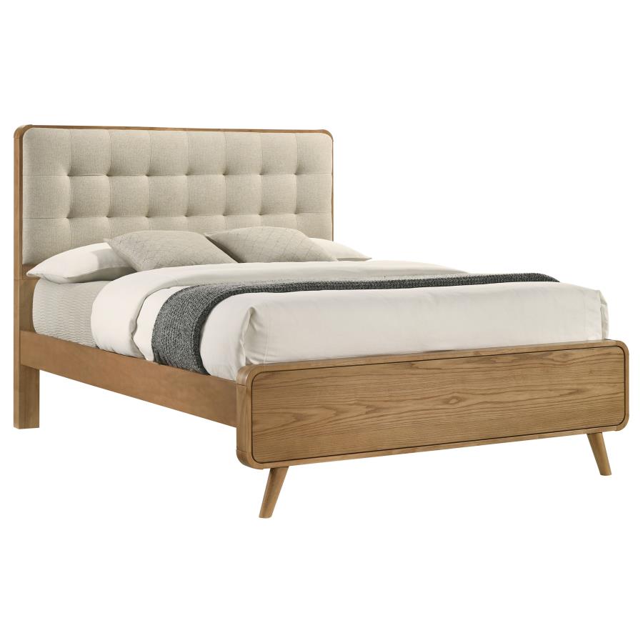 Robyn Wood Queen Platform Bed in Light Ash β Modern and Stylish Bedroom Bed