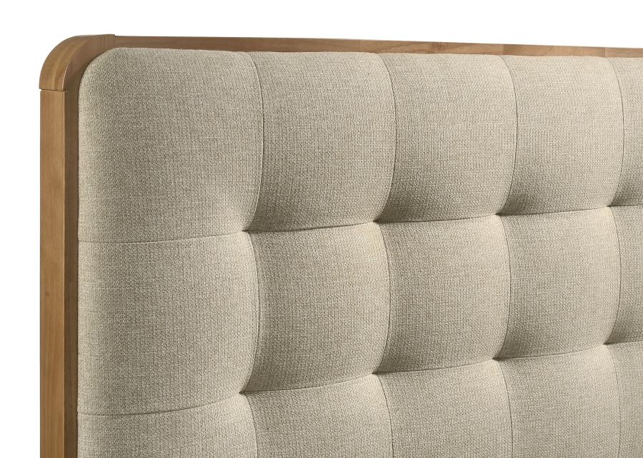 Robyn Wood Queen Platform Bed in Light Ash β Modern and Stylish Bedroom Bed