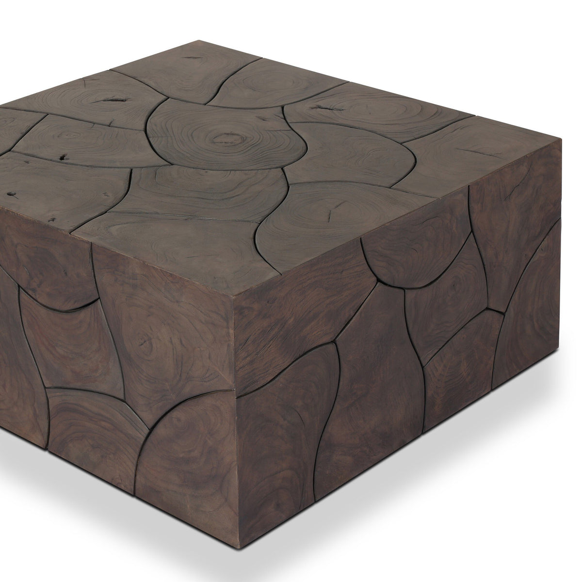 Tomlin Outdoor Bunching Table Stained Saddle Brown