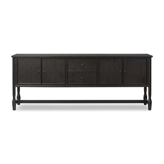 Bari Mid Brown Wood 4βDoor and Drawer Sideboard