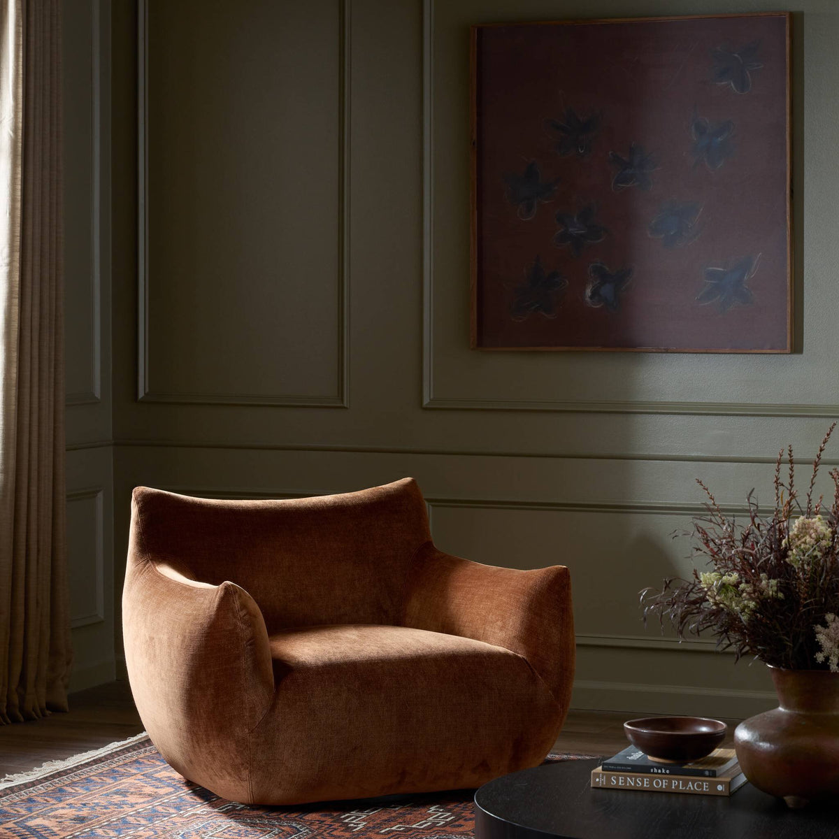 Margot Swivel Chair Altair Sienna Chenille
