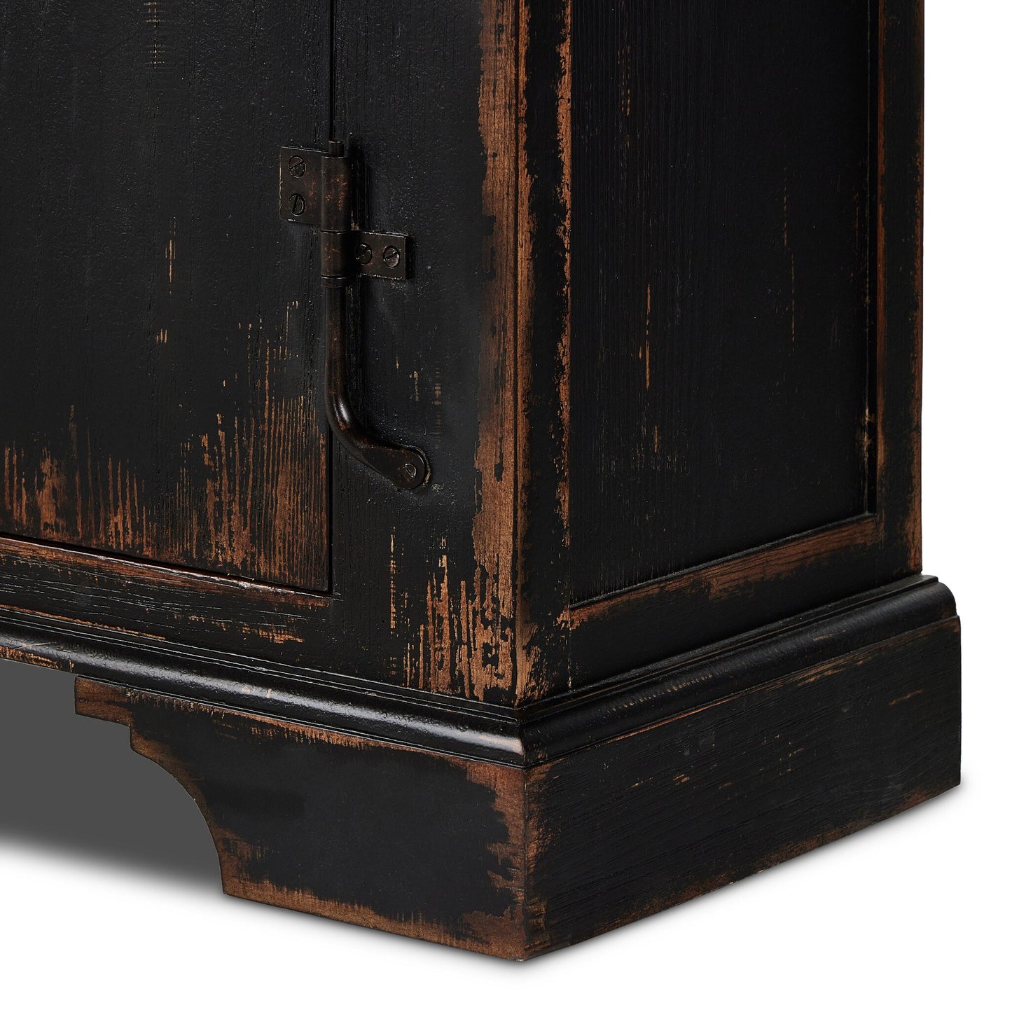 Humptulips River Distressed Black Cabinet