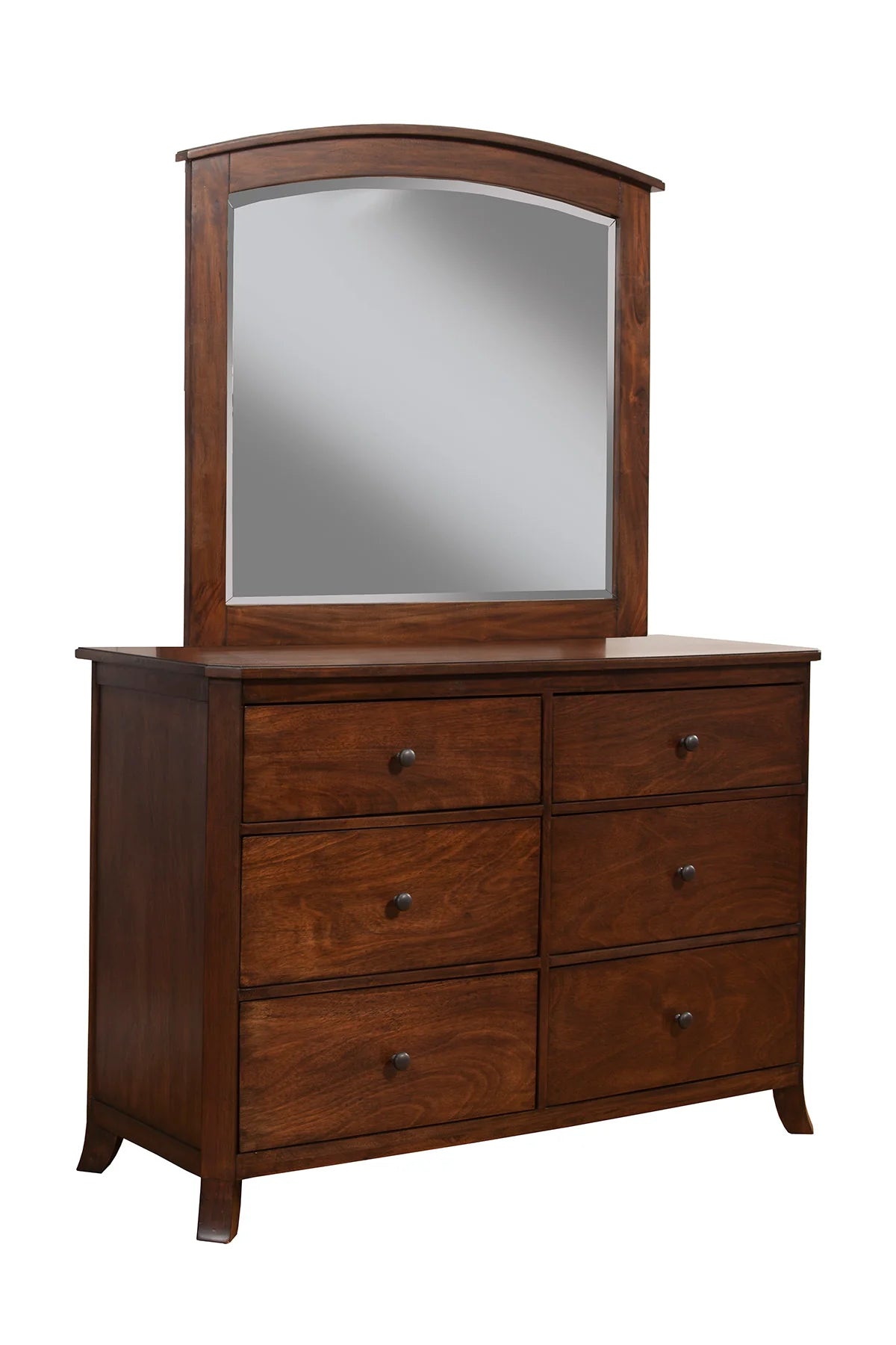Baker 6-Drawer Dresser in Mahogany – Classic Storage Solution with Timeless Elegance for Your Bedroom