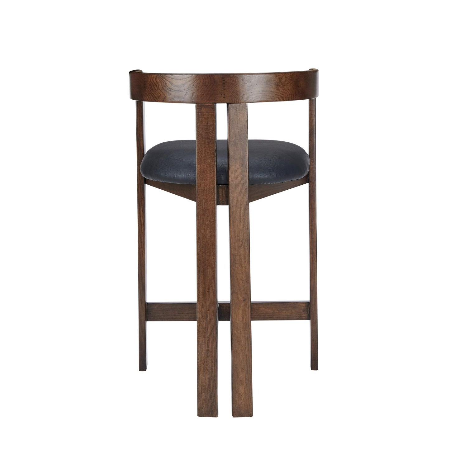 Modrest Belton Modern Black Vegan Leather and Brown Oak Counter Chair β A Sleek Fusion of Contemporary Design and Timeless Elegance