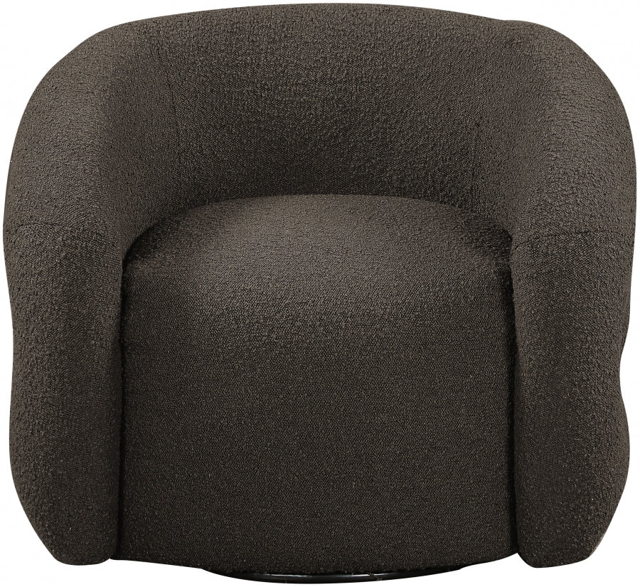 Roxbury Boucle Fabric Swivel Accent Chair – Stylish Upholstered Seating with 360° Rotation