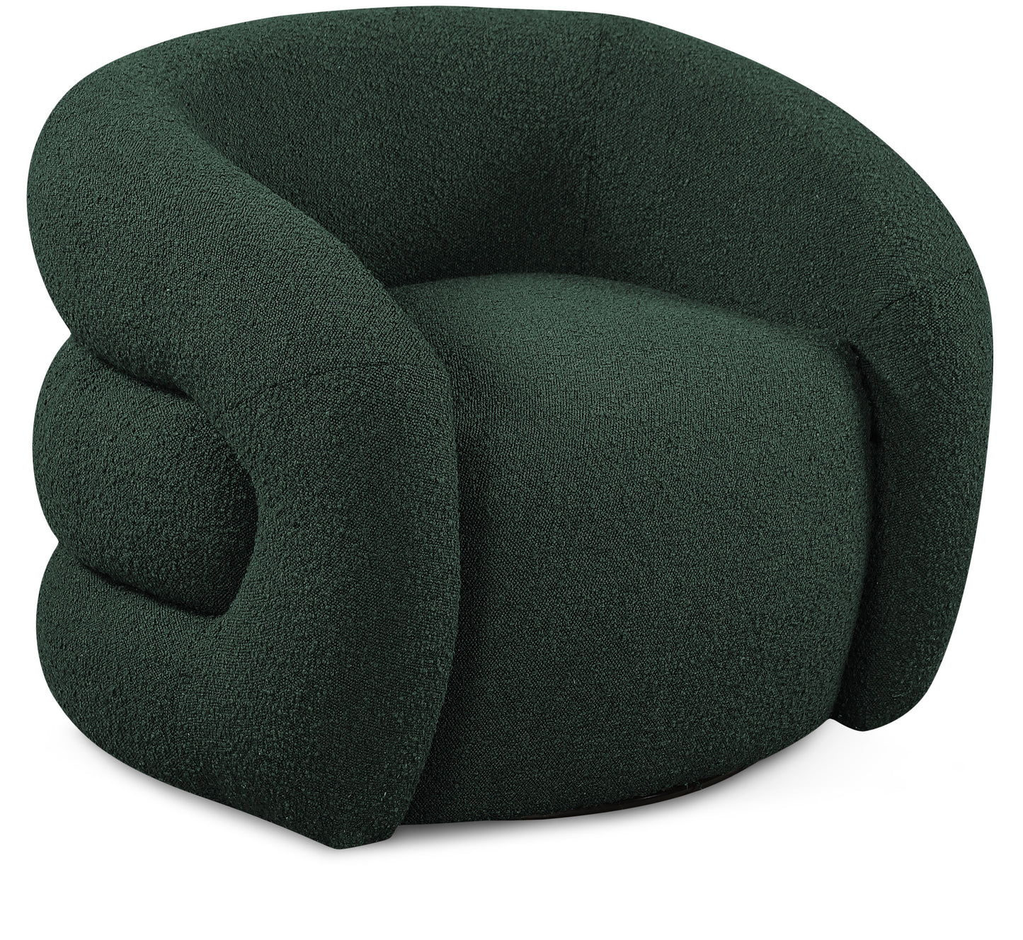 Roxbury Boucle Fabric Swivel Accent Chair – Stylish Upholstered Seating with 360° Rotation