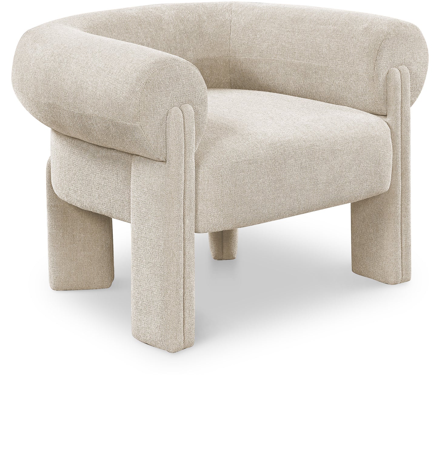 Stefano Fabric Upholstered Accent Chair – Modern Lounge Seating with Sleek Silhouette