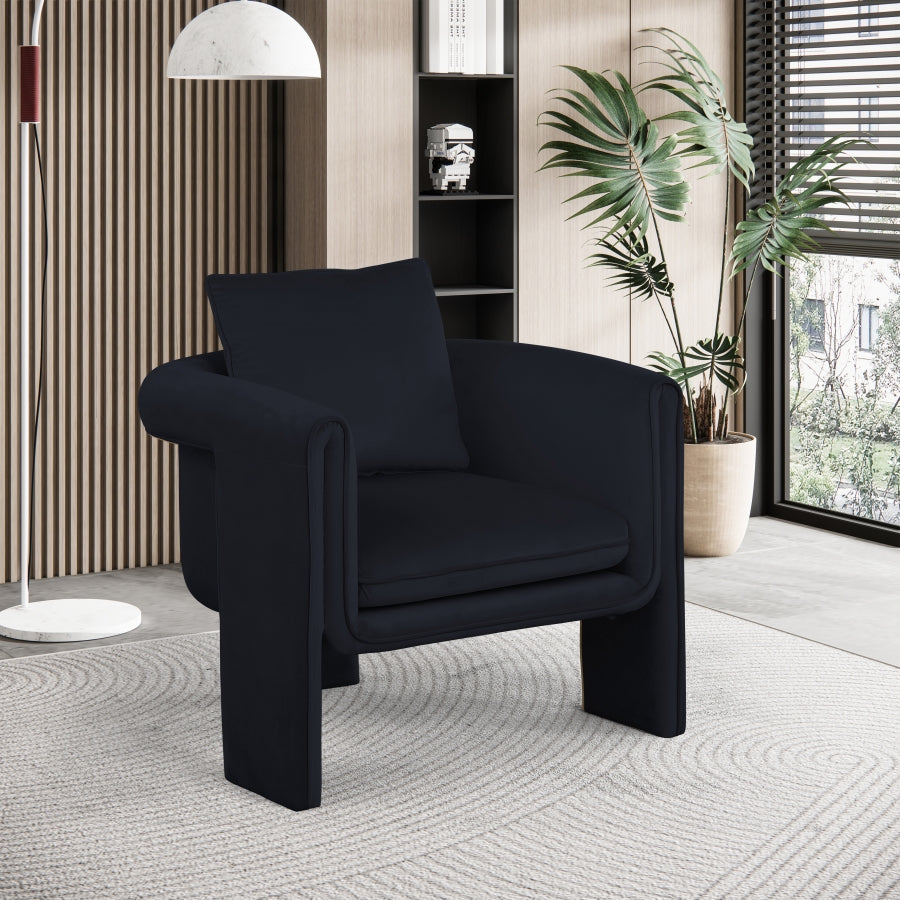 Sloan Velvet Upholstered Accent Chair – Modern Tufted Lounge Seating with Plush Comfort