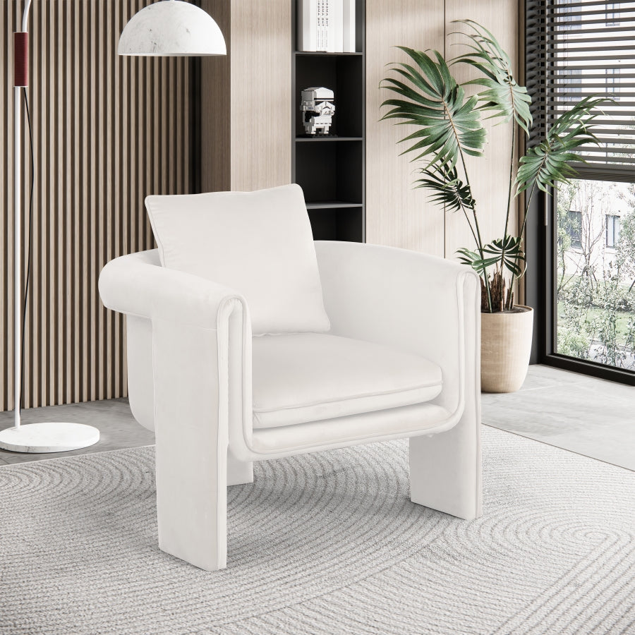 Sloan Velvet Upholstered Accent Chair – Modern Tufted Lounge Seating with Plush Comfort