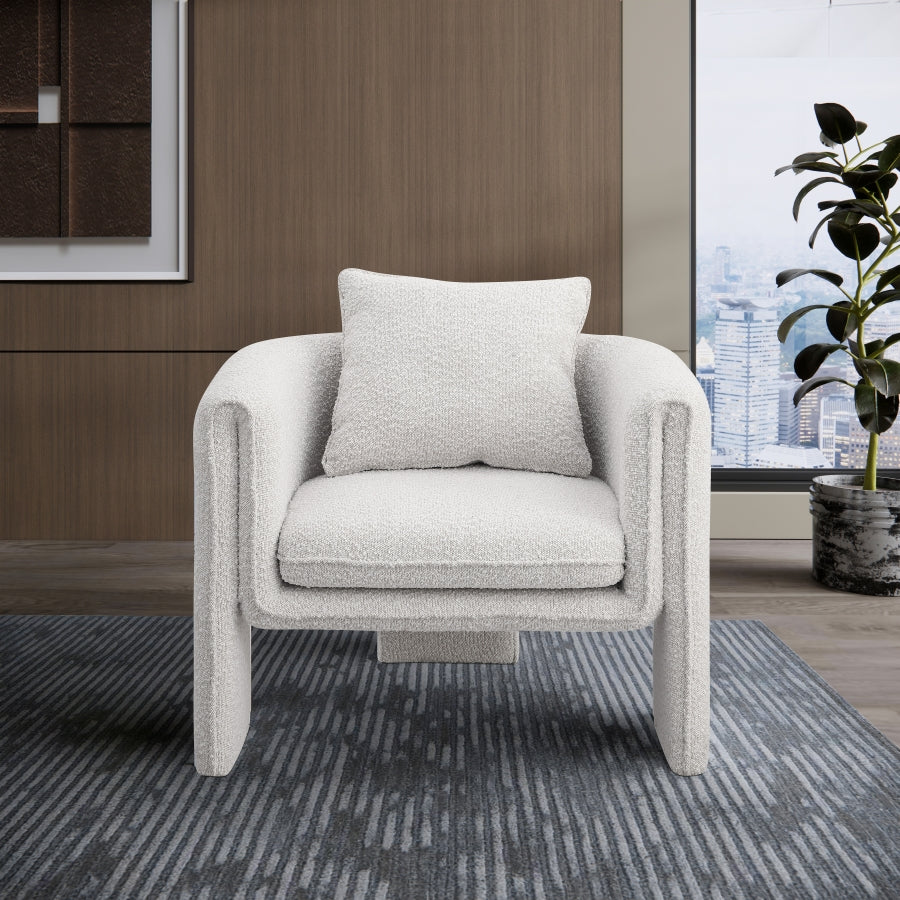 Stylus Boucle Accent Chair β Modern Textured Upholstered Seating with Cozy Comfort