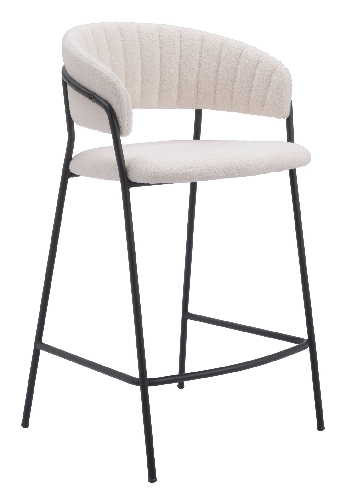 Josephine Counter Stool Set of 2 - Elegant Cream Design for Chic Kitchens and Dining Spaces