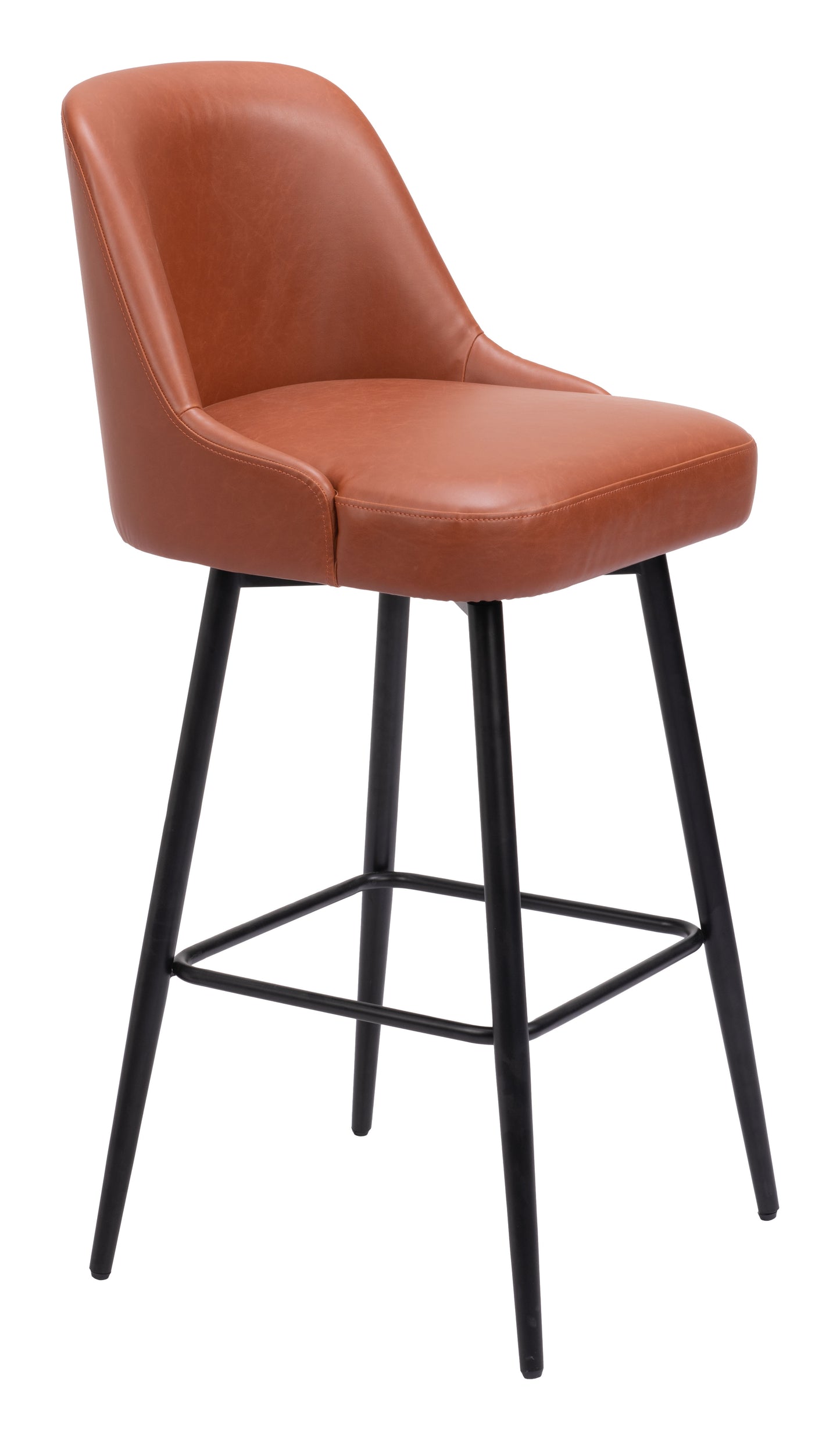 Keppel Swivel Barstool - Brown Stylish and Comfortable Swivel Barstool for Modern Kitchens and Bars