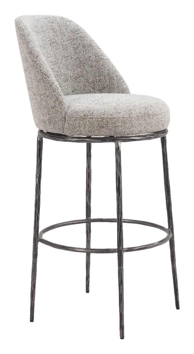 Nordhavn Swivel Barstool Gray β Stylish and Comfortable Gray Swivel Barstool for Modern Kitchens or Bars