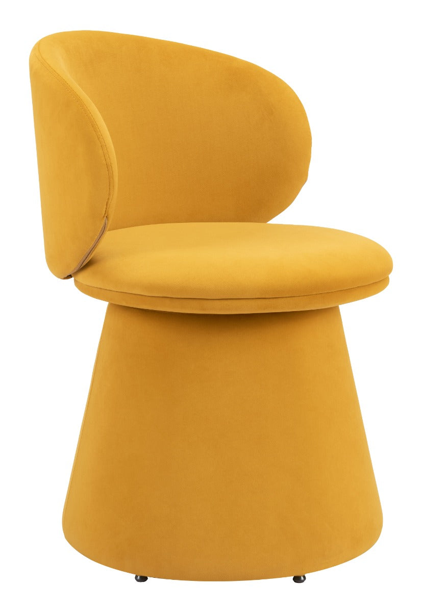 Oblic Swivel Dining Chair Orange β Modern and Comfortable Orange Swivel Chair for Dining Room or Kitchen