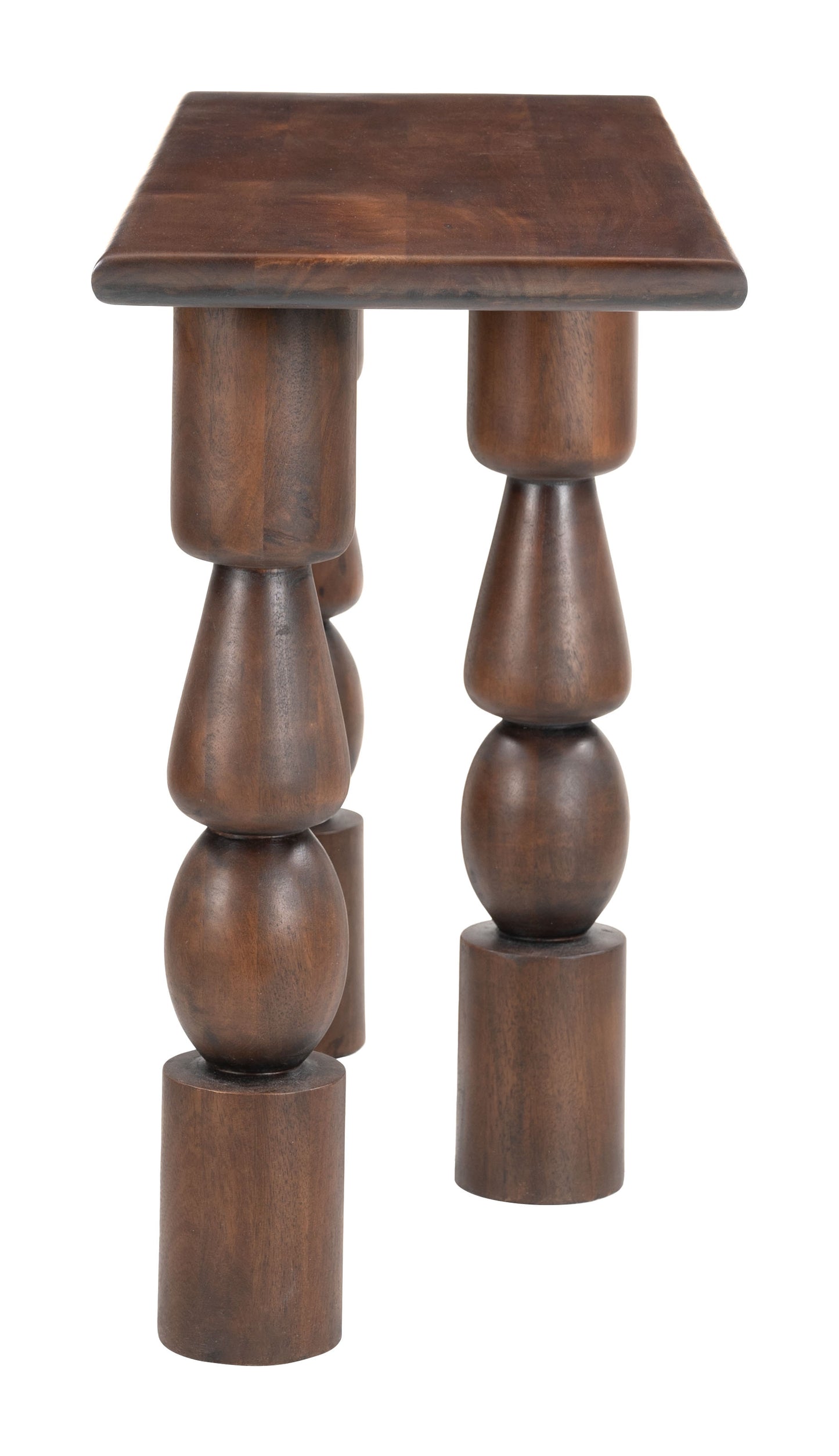 Split Console Table - Brown Stylish and Modern Console Table for Contemporary Living Spaces
