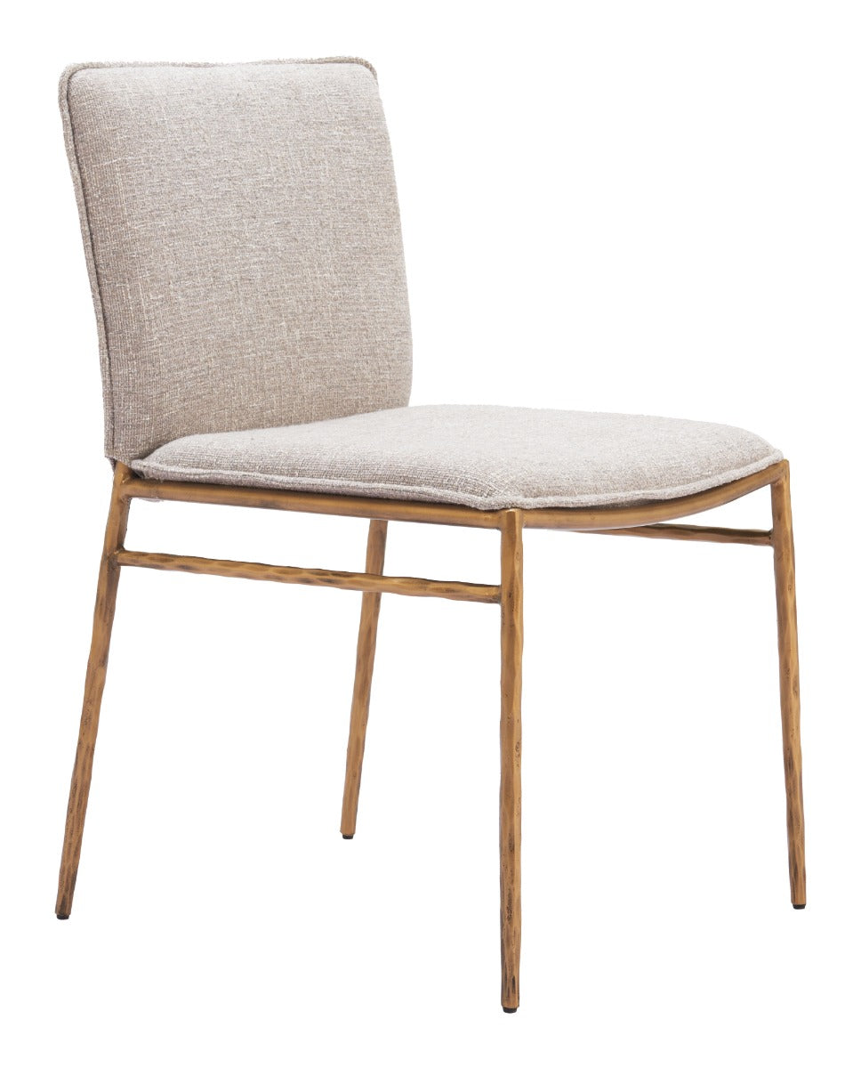 Nordvest Dining Chair Beige & Gold β Stylish Beige & Gold Dining Chair for Sophisticated Dining Rooms