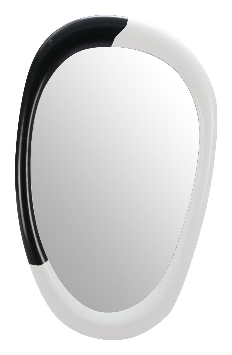 Muna Mirror White & Black β Stylish and Modern Two-Tone Mirror for Living Room or Entryway Decor