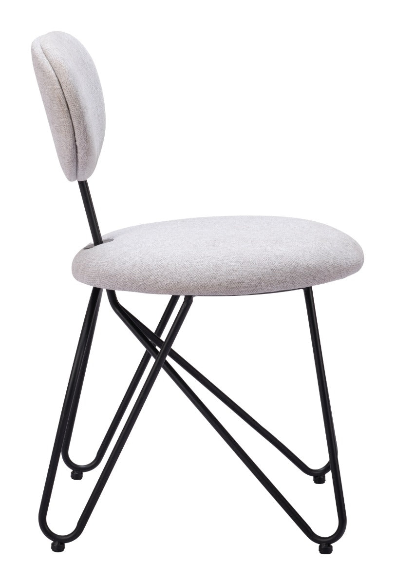 Novi Dining Chair Set of 2 - Dove Gray Modern Upholstered Chairs for Stylish Dining Spaces