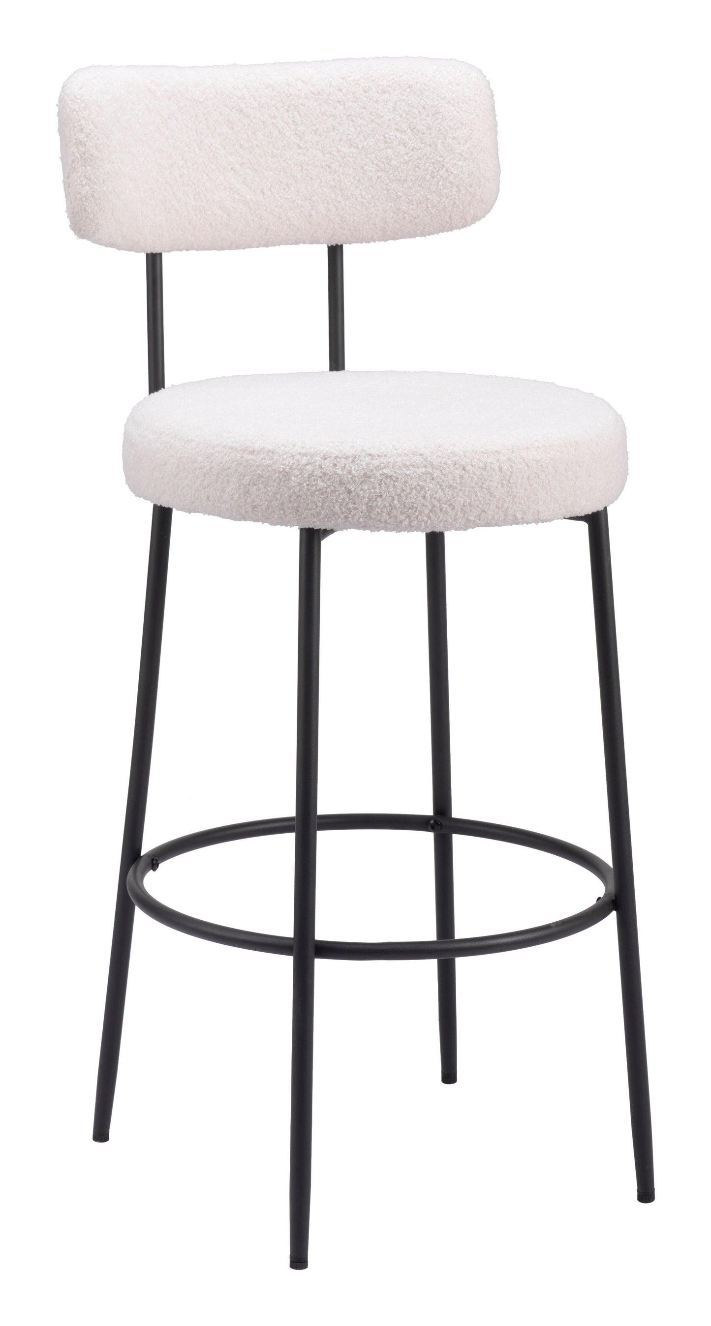 Blanca Barstool Set of 2 - Stylish Ivory Design for Contemporary Home Bars and Dining Areas
