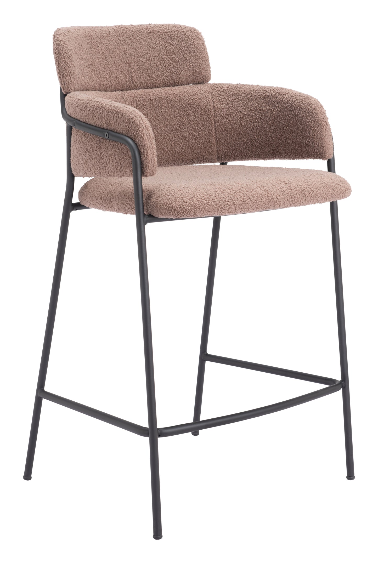 Marcel Counter Stool Set of 2 - Stylish Brown Design for Modern Kitchens and Dining Areas
