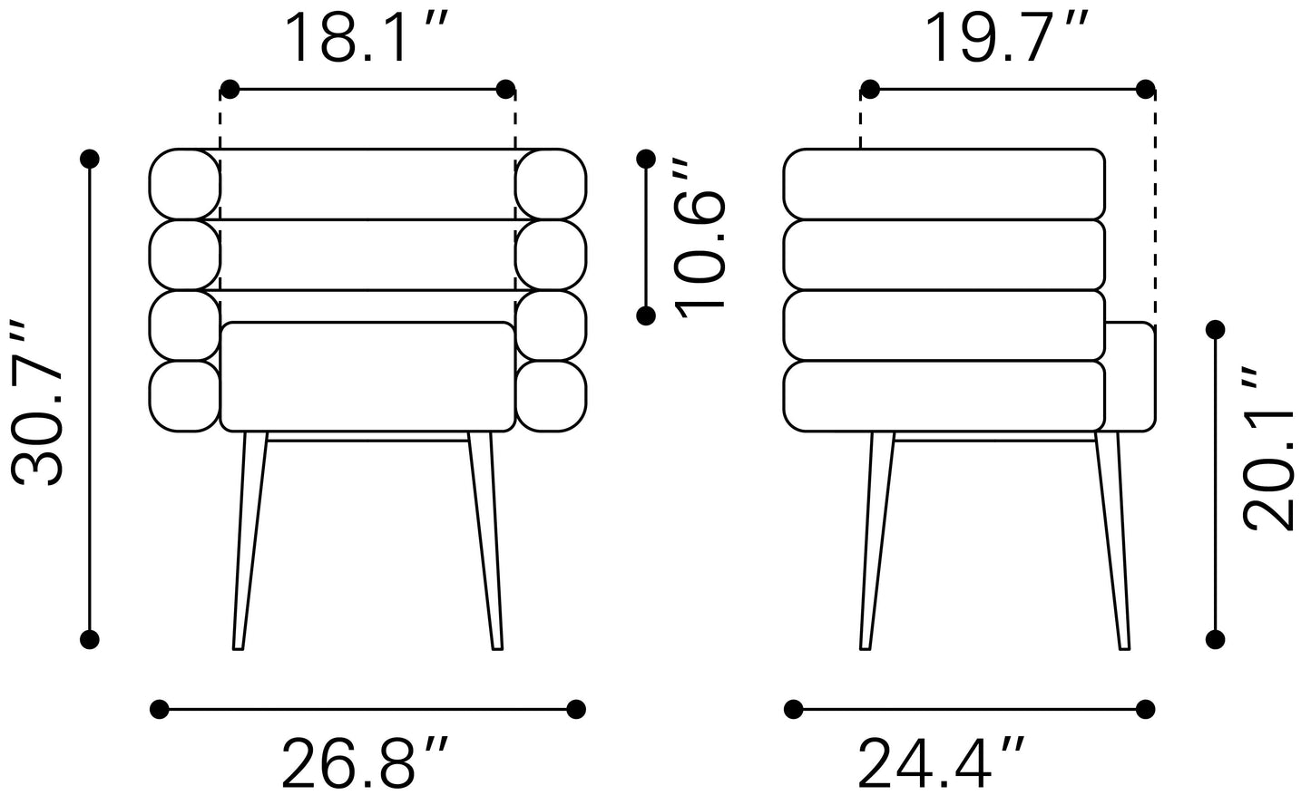 Grena Dining Chair - Misty Gray Elegant and Comfortable Upholstered Chair for Stylish Dining Rooms