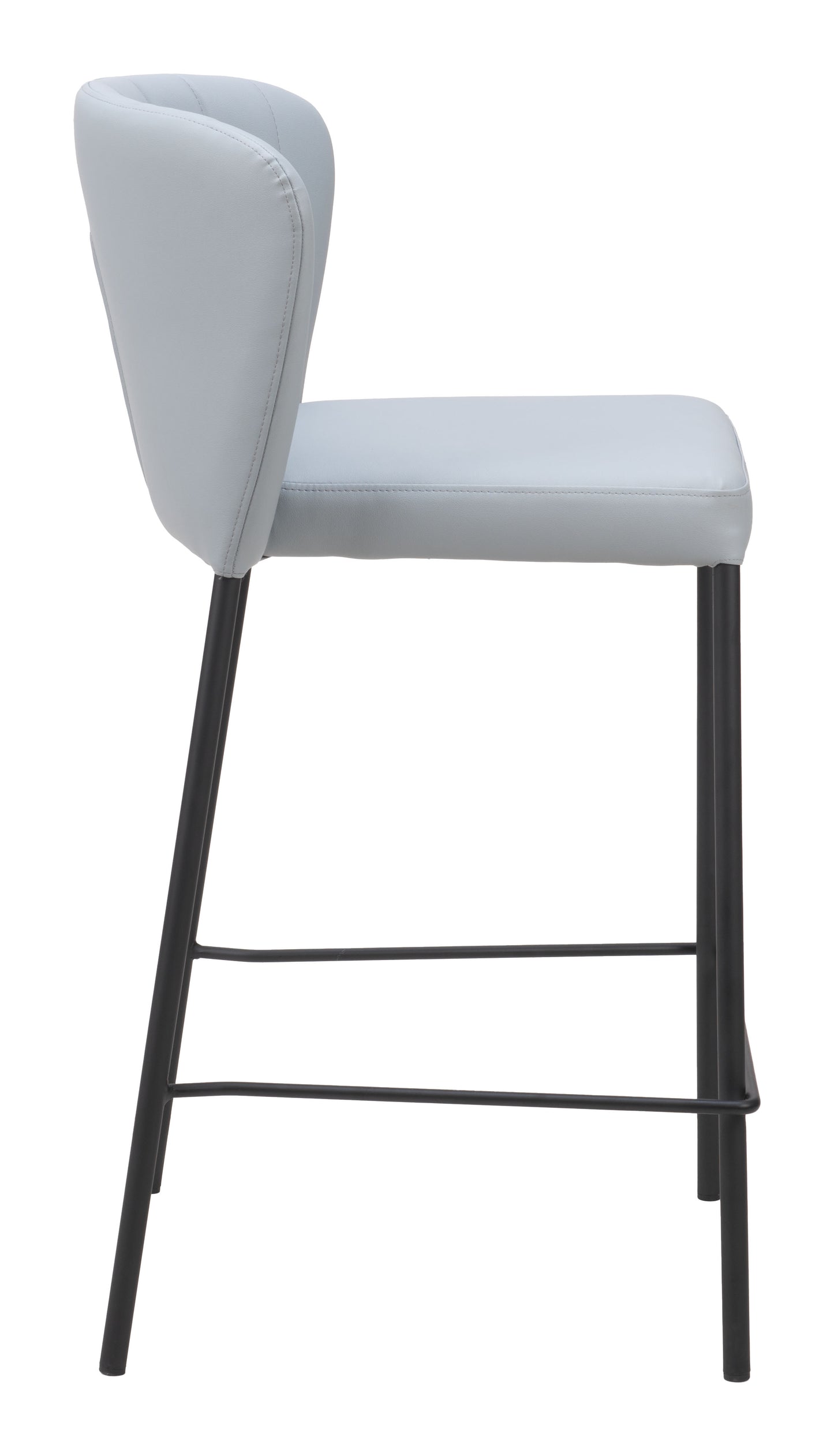 Linz Counter Stool Set of 2 - Contemporary Gray Design for Stylish Kitchens and Dining Spaces